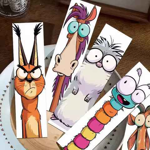 30pcs Cartoon Funny Animal Bookmarks Reading Pages Kawaii Reading Accessories For Books Tagged Schoo