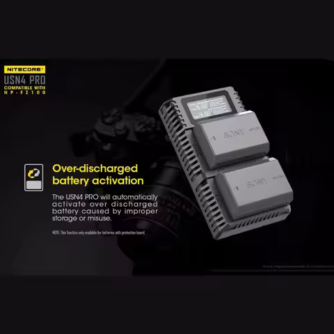 NITECORE USN4 PRO Sony Camera Charger Dual Slot USB intelligent Fast Charger NP-FZ100 Battery for SO