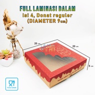 (Isi 30pcs) Dus Box Donat Isi 6 / Kotak Donat Isi 6 / Dus Donat Setengah Lusin Laminasi / Dus Donat 