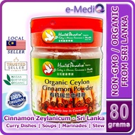 Health Paradise Organic Ceylon Cinnamon [Sri Lanka] Powder | Serbuk Organik Kayu Manis - 80gm (Exp: 