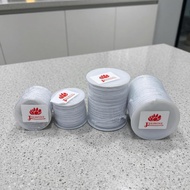 White Flat Garter Roll For Sewing Size: 0.8cm x 10yards and 0.8cm x 30yards