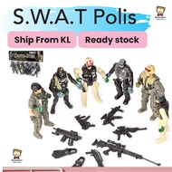 1 Set 6 Pcs Swat Soldier Figure Commando Army Toys Army Soldier Toys Set With Weapon Bomb Mainan Ask