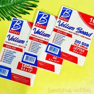 Bright Pale Cream Vellum Board 200gsm 8.5x11" 8.3x11.7" 8.5x13" 10sheets