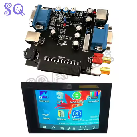 Low Resolution PC to NTSC S-Video/RGBS VGS Output RGBS RGB Gain Video Signal Converter