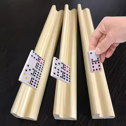 4 Domino Trays Wooden Domino Racks Domino Holders For Domino Tiles Mexican Train Mahjong Kids Senior