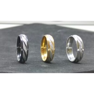 HITAM Titanium SAND SILVER GOLD BLACK RING / MEN WOMEN CHILDREN'S FIANCE COUPLE RING