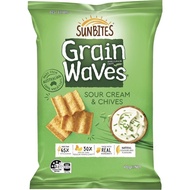 SUNBITES GRAIN WAVES WHOLEGRAIN CHIPS SOUR & CREAM POTATO CHIPS SNACK IMPORTED AUSTRALIA ORIGINAL