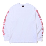 BSRABBIT Awhf Back Print Long Sleeve-White Sleeve T-Shirt