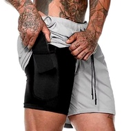 2 in 1 Men's Shorts, Sports Pants, Ready Makassar