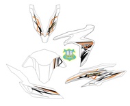 Tem rời vario 150 rice cam dán xe trắng