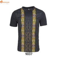 Men Collar T-shirt Jersey Material Batik Print | Baju Jersi Kolar Lelaki | Baju T-shirt Corak Batik Lelaki |4