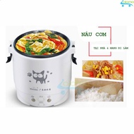 Nồi cơm điện mini 1L Rice Cooker nấu cơm hâm nóng nấu cháo hầm xương tiện dụng cho 2 người ăn