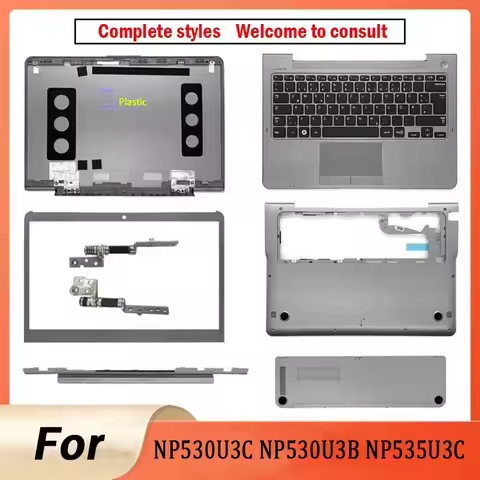 New For NP530U3C NP530U3B NP535U3C NP535U3B Laptop LCD Back Cover Front Bezel Hinges Palmrest Keyboa