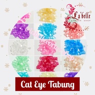 6x4 Tube Cat Eye Beads