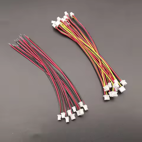 10Pcs Mini JST 1.25mm Pitch MX1.25 2/3/4/5/6/8 Pins Single-ended / Same Direction Female to Female P