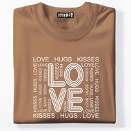 love hugs kisses design oversize t-shirt fashion unisex tops basic cotton colors oversized tshirt