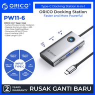 ORICO Type C Hub 5Gbps USB 3.0, USB-C PD100W, HDMI 4K@30Hz, RJ45 2.5G - PW11-6PC25R