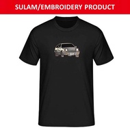 INITIAL D AE-86 EMBROIDERY(SULAM) 100% COTTON ROUNDNECK T-SHIRT BLACK