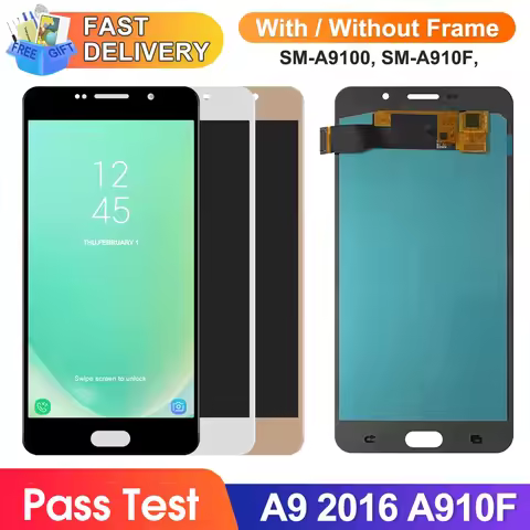 6.0'' Super Amoled Display for Samsung Galaxy A9 Pro 2016 A910 A910F A9100 Lcd Display Touch Screen 