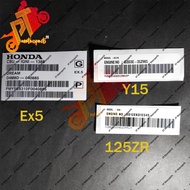 Ex5 125ZR Y15 Sticker Label Motor Baru Serial No Restore Sticker Engine Sticker