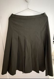 UNIQLO Size M 軍綠色 百褶半裙