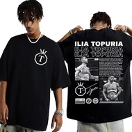 El Matador Ilia Topuria Merch T-shirt Edisi Terhad Lelaki dan Wanita 100% Kapas Tulen Kasual Retro H