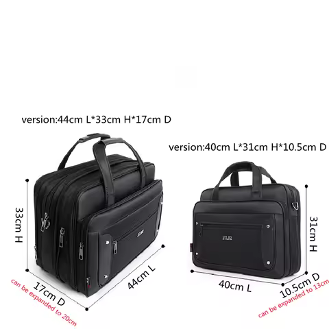 Nesitu Large Capacity Men Briefcase Business Bag 14 inch 15.6 inch 17.3 inch Laptop Handbags Shoulde