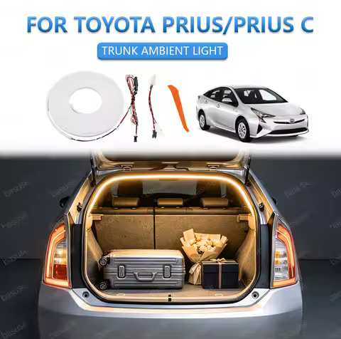 FOR TOYOTA PRIUS/PRIUS C Rear Trunk Light LED Surround Light Silicone Light Modification Light Yello