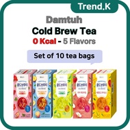 Damtuh 0Kcal Cold Brewed Tea 40t Set -10 Tea Bags each of 4 different flavors / Zero Calorie Drinks