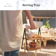 Bamboo Serving Tray 28x20cm Dulang Hidang Cake Dessert Tier Tray Cup Cake Stand Fullspackad