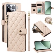 Crossbody Zipper Cards Solt Wallet Leather Case for Xiaomi Poco X6 F6 F5 X3 NFC Pro 5G Bag Purse Fli