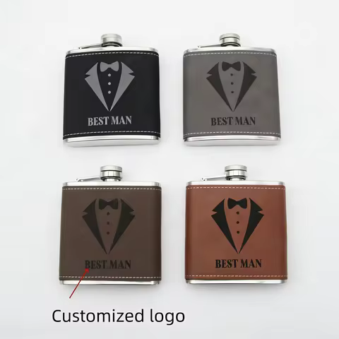 Customized logo Pocket Hip Flask Outdoor Travel Stainless Steel Flask Whiskey Drink Alcohol Flasks 6