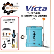 🔥Promo🔥 (New Model) Litium-Ion Victa Twin Pump TL20 Turbo Battery Sprayer 20L Battery Knapsack Spray