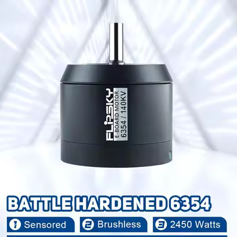 Flipsky BLDC Belt Motor Battle Hardened 6354 140KV 2450W for Electric Bike / Skateboard Diameter 10m