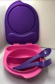 Tupperware Kiddos Lunch Box with cutlery - purple color