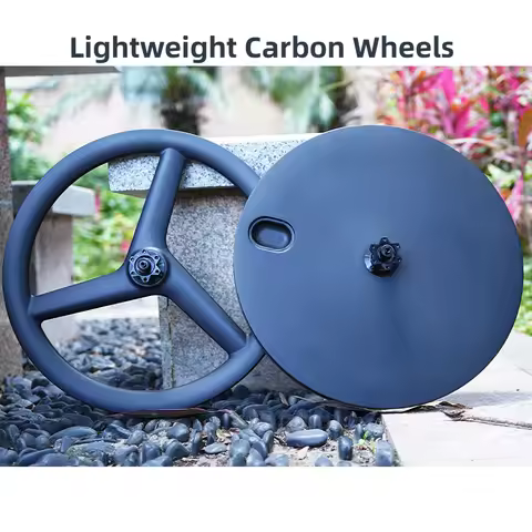 3 Spoke + Closed 20 inch 451 Carbon Wheels Disc Brake Ratchet 36T 6 Bolt / Center Lock UCI Quality F