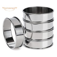 5 Pieces Double Rolled Tart Rings Round Muffin Rings Crumpet Rings Circular Tart Rings for Home Rest