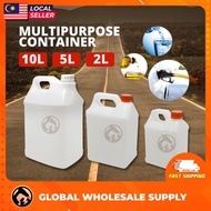 (2L /5L/ 10L) HDPE Clear Plastic Bottle Tank Lid Storage Containers Tong Air Jerry Can Tong Drum Jer