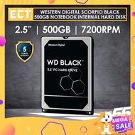 Western Digital 2.5" Scorpio Black 500GB 7200RPM 32mb Mobile Hard Disk Drive (WD5000LPLX) 7mm