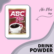DRINK POWDER MINUMAN | kopi | ABC KOPI PLUS GULA | ABC PLUS 18GR (1rentengg)