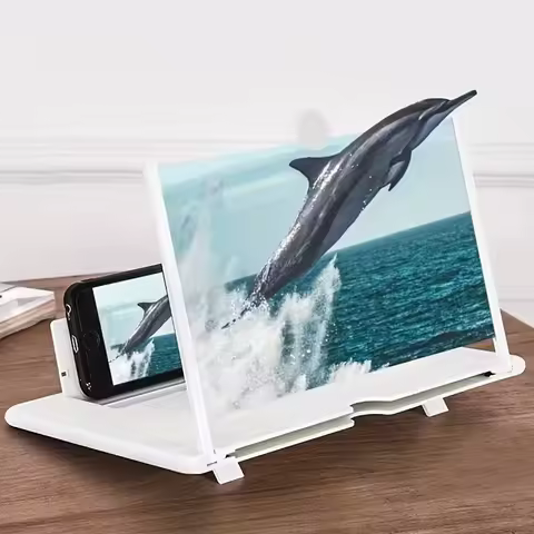 1pc Phone Screen Amplifier | HD Portable Movie Viewer with Drawer Storage for Videos & Games
