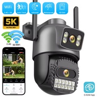 Hamcus 10MP 5X ZOOM Dual Lens Camera 2.4Ghz & 5Ghz Wifi Wireless Security PTZ IP Camera CCTV O-KAM P