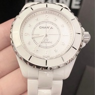 保證專櫃真品 新款錶扣❤️珍珠母貝 附購買證明、保固 92成新 8鑽 38mm Chanel 香奈兒 J12 機械錶