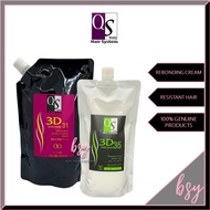 QS Beauty (3D31 + 3D36) Gold Series Rebonding Restructing Cream No. 1 & Rebonding Neutralizer Cream 