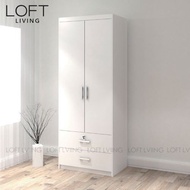 ✨READY STOCK✨ Loft Living LIBERTY 2 Door 2 Drawer Wardrobe/ almari baju/ almari baju kayu/ kabinet baju