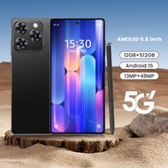 5G Handphone 12GB RAM 512GB ROM 6.8 Inch Big Screen Android 14 Dual SIM 48MP Camera 8800mAh Battery 