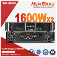NewBaxs 【original】เครื่องขยายเสียงระดับมืออาชีพ CS4080 เครื่องขยายเสียง สองช่อง 8 โอห์ม 1600 วัตต์