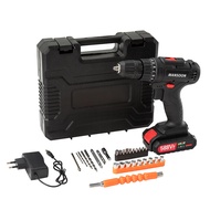 MANSOON Mesin Cordless Screwdriver Multifunction Electric Bor Drill Obeng Listrik Kahoy Aluminyo Bak