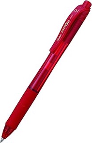 Pentel EnerGel X Retractable roller gel pen, Red ink, Dozen