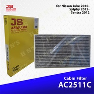 JS Cabin Filter AC-2511C for Nissan Juke 1.6, Sylphy 1.6, Cube 1.6